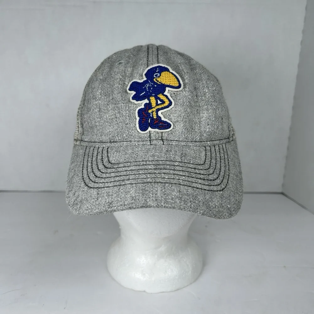 adidas Heritage Hall Kansas Jayhawks NCAA Raised Logo Fitted Cap Hat
